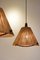 Lampade a sospensione vintage in corda e teak di Temde, Svizzera, set di 2, Immagine 8