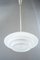 Big Bauhaus Nickel Pendant with Original Glass Shade, Germany, 1920s 2