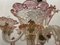 Large Venetian Pink Murano Glass Chandelier 1960s, Image 6
