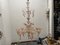 Large Venetian Pink Murano Glass Chandelier 1960s, Image 8