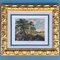 Léonor Simon Desaulx, Country Landscape with Tree and Village, 1810, Glass & Wood & Paper, Framed 1