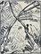 Otto Mueller, Three Figures and Crossed Trunks, 1916, Lithograph 1
