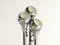 Vintage Floor Lamp with Three Chrome Spots on a White Base by Goffredo Reggiani 4