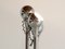 Vintage Floor Lamp with Three Chrome Spots on a White Base by Goffredo Reggiani 7