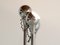 Vintage Stehlampe mit Drei Chromleuchten auf Weißem Fuß von Goffredo Reggiani 7