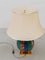 Enameled Faux Colored Marble, Malachite and Brass Table Lamp, 1970s 12