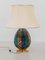 Enameled Faux Colored Marble, Malachite and Brass Table Lamp, 1970s 10