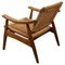 Sillón vintage de cuerda tejida al estilo de Hans Wegner, años 60, Imagen 1