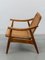 Sillón vintage de cuerda tejida al estilo de Hans Wegner, años 60, Imagen 6
