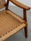 Sillón vintage de cuerda tejida al estilo de Hans Wegner, años 60, Imagen 14