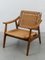 Sillón vintage de cuerda tejida al estilo de Hans Wegner, años 60, Imagen 5