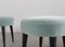 Set of Italian Stools in Black Lacquered Wood and Padded Fabric attributed to Gio Ponti, 1950s, Image 3