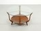 Italian Round Coffee Table in Walnut, Brass, and Glass, 1950s, Image 3
