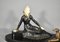 Art Deco French Metal & Marble Sculpture by Salvatore Melani, 1920s 3