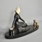 Art Deco French Metal & Marble Sculpture by Salvatore Melani, 1920s 7