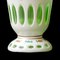Biedermeier Weiß überzogenes klares gelbes Glas, Glas mit Gold- und Blumenmotiven, Emaille, tief geschliffene Gläser und goldgrüne Vase, 1890er 3