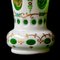 Biedermeier en Verre Jaune Clair Incrusté de Blanc, Verre avec Motifs Or et Fleur en émail Peint, Lentilles Coupées Profondes et Vase Vert Doré, 1890s 4