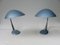 Blue-Metallic Table Lamps with Chromed Arm, 1950s, Set of 2, Image 2