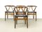 Mod. Sedie da pranzo nr. 255 di Henning Kjaernulf per Bruno Hansen, anni '60, set di 4, Immagine 3