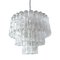 Lustre Cylindre en Verre de Murano, Italie, 1970s 1