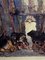 Raffaele Barscigliè, Naples Street Scene with Carriages, 1950s, Oil on Canvas 5