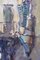 Raffaele Barscigliè, Naples Street Scene with Carriages, 1950s, Oil on Canvas 3
