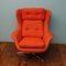 Danish Red Armchair, 1970s 1