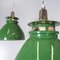 Large Vintage Industrial Green Pendant Lamp, 1950s 16