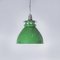 Large Vintage Industrial Green Pendant Lamp, 1950s 1