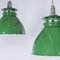Large Vintage Industrial Green Pendant Lamp, 1950s 5