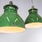 Large Vintage Industrial Green Pendant Lamp, 1950s 14