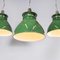Large Vintage Industrial Green Pendant Lamp, 1950s 4