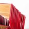 Red Stacking Dining Chair with Beech Seat from Mullca, 1970s 3