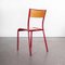 Red Stacking Dining Chair with Beech Seat from Mullca, 1970s 6