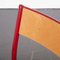 Red Stacking Dining Chair with Beech Seat from Mullca, 1970s 5