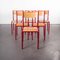 Red Stacking Dining Chair with Beech Seat from Mullca, 1970s 7