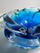 Bohemian Ashtray CZ with Cobalt Blue Flower, 1970s, Image 4