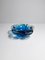 Bohemian Ashtray CZ with Cobalt Blue Flower, 1970s, Image 1
