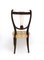 Sedie da pranzo vintage in faggio e ottone con tessuto Goldenrod, Italia, anni '40, set di 6, Immagine 6