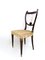 Sedie da pranzo vintage in faggio e ottone con tessuto Goldenrod, Italia, anni '40, set di 6, Immagine 5