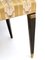 Sedie da pranzo vintage in faggio e ottone con tessuto Goldenrod, Italia, anni '40, set di 6, Immagine 9