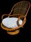 Swivel Rattan and Bamboo Armchair, 1970s 4