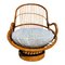 Swivel Rattan and Bamboo Armchair, 1970s 1