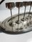 Art Nouveau Liqueur Set with Metal Chrome Tray Liquor Goblets, 1890s 3
