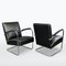 Poltrone Bauhaus in metallo cromato e pelle, anni '30, set di 2, Immagine 2