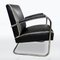 Poltrone Bauhaus in metallo cromato e pelle, anni '30, set di 2, Immagine 7