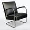 Poltrone Bauhaus in metallo cromato e pelle, anni '30, set di 2, Immagine 3