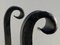 Shabby-Chic Neoclassical Wrought Iron Andirons, 1960, Set of 2, Image 7