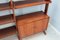 Libreria Mid-Century in teak con scrivania pieghevole, anni '50, Immagine 7