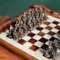Leather Kangaroo Chess Board, Italy, 1980s 8